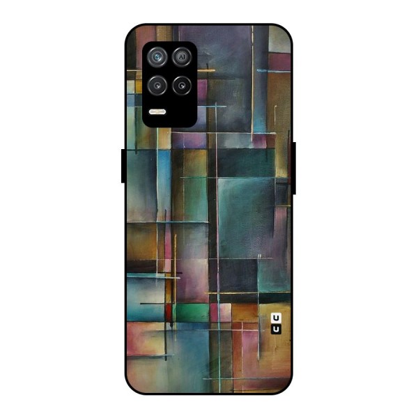 Dark Square Shapes Metal Back Case for Realme 9 5G
