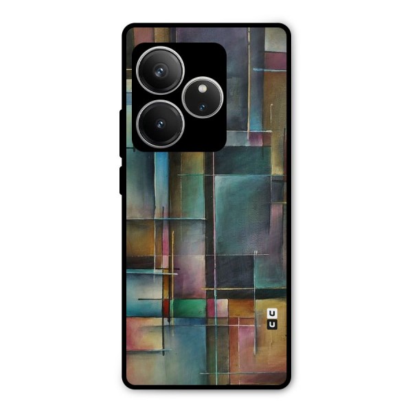 Dark Square Shapes Metal Back Case for Realme GT 6