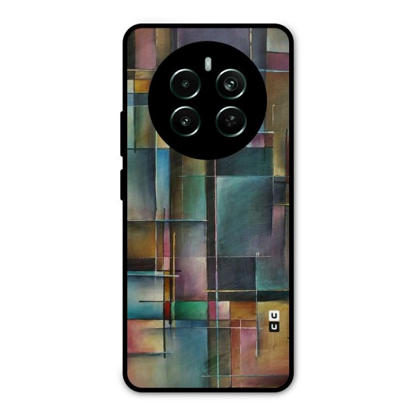 Dark Square Shapes Metal Back Case for Realme Narzo 70 Pro
