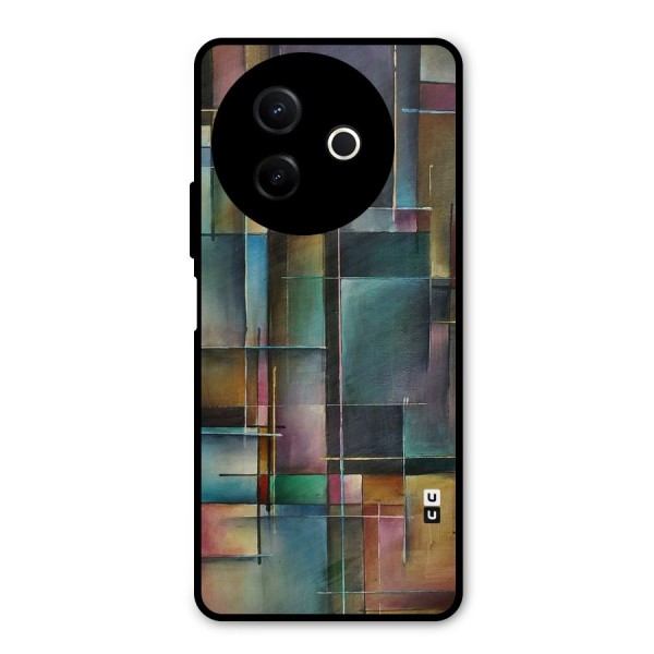 Dark Square Shapes Metal Back Case for Vivo Y39