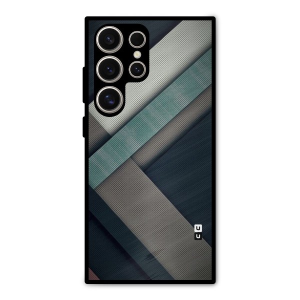 Dark Stripes Metal Back Case for Galaxy S24 Ultra