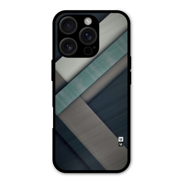 Dark Stripes Metal Back Case for iPhone 16 Pro