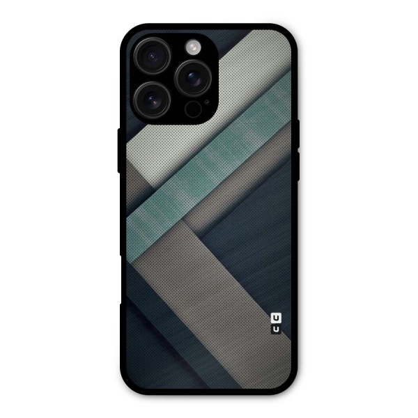 Dark Stripes Metal Back Case for iPhone 16 Pro Max