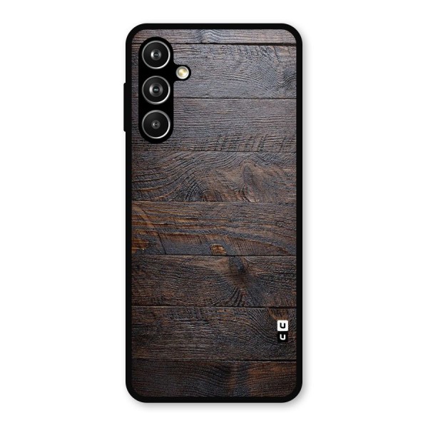 Dark Wood Printed Metal Back Case for Galaxy F54