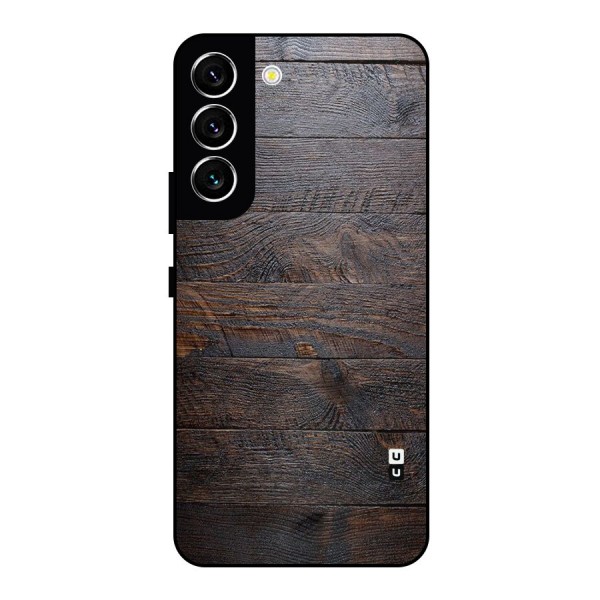 Dark Wood Printed Metal Back Case for Galaxy S22 5G
