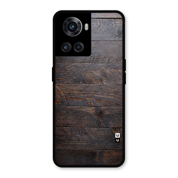 Dark Wood Printed Metal Back Case for OnePlus 10R