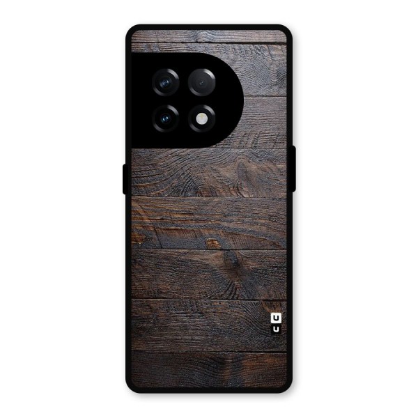 Dark Wood Printed Metal Back Case for OnePlus 11R
