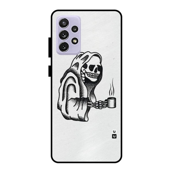 Dead But Coffee Metal Back Case for Galaxy A72