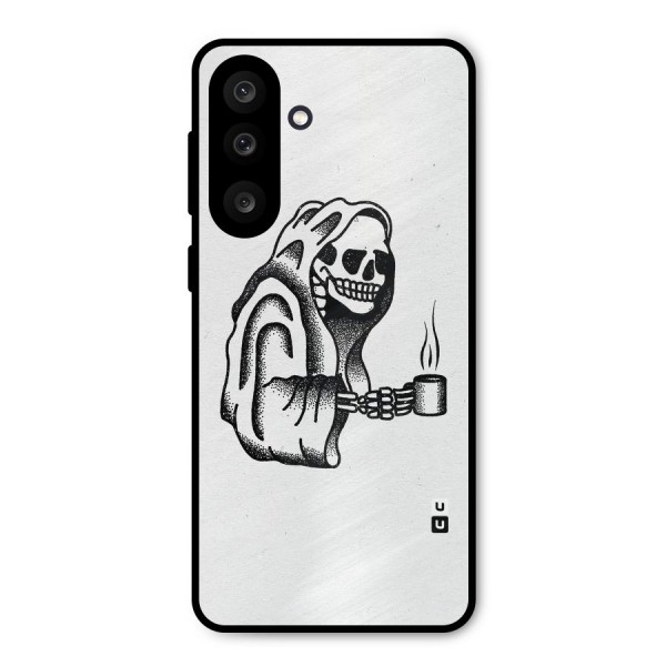 Dead But Coffee Metal Back Case for Galaxy M56