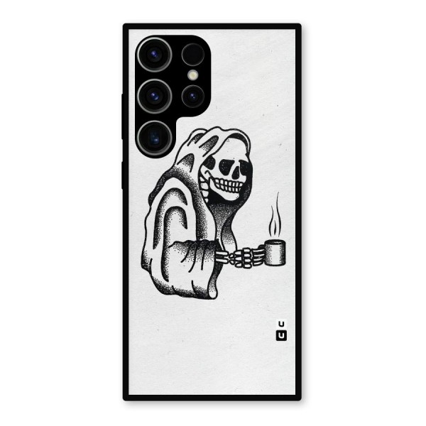 Dead But Coffee Metal Back Case for Galaxy S23 Ultra