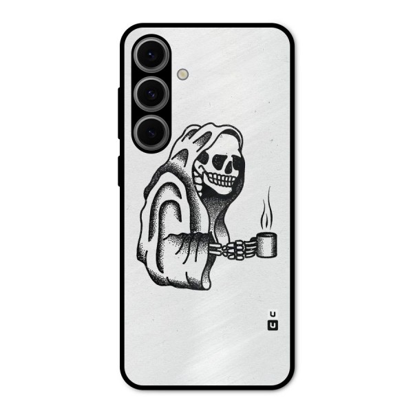 Dead But Coffee Metal Back Case for Galaxy S24 FE