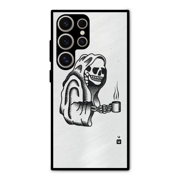 Dead But Coffee Metal Back Case for Galaxy S24 Ultra