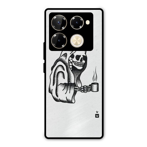 Dead But Coffee Metal Back Case for Infinix Note 40 Pro Plus