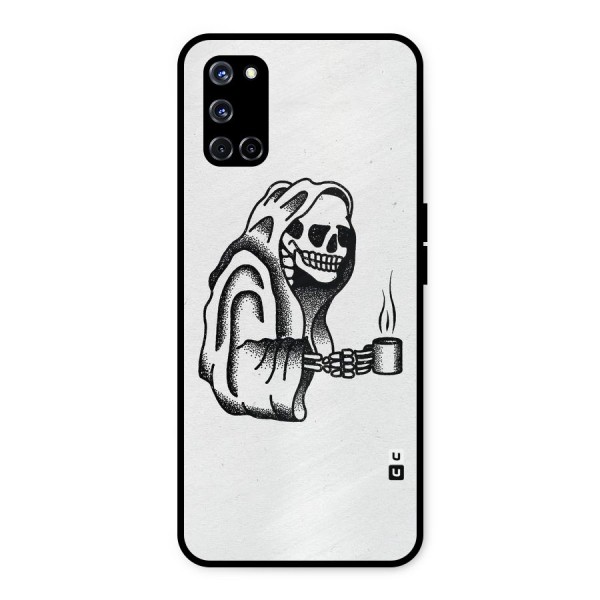 Dead But Coffee Metal Back Case for Oppo A52