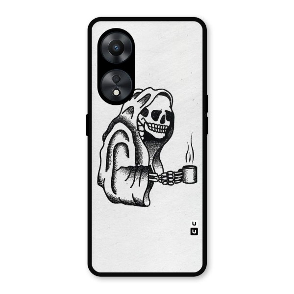 Dead But Coffee Metal Back Case for Oppo A78