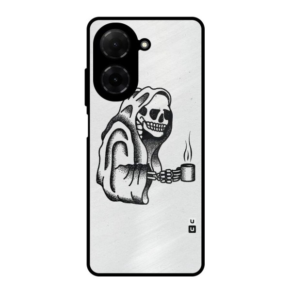 Dead But Coffee Metal Back Case for Redmi A5 4G