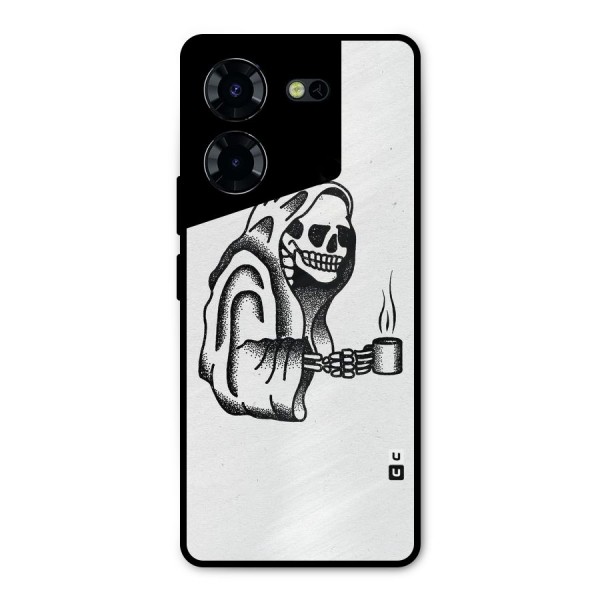 Dead But Coffee Metal Back Case for Tecno Pova 5 Pro 5G