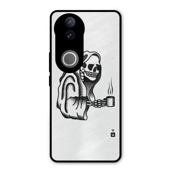 Dead But Coffee Metal Back Case for Vivo V50e