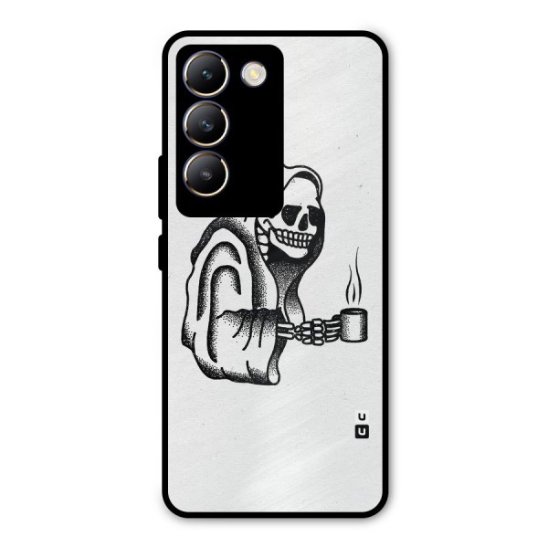 Dead But Coffee Metal Back Case for Vivo Y200e