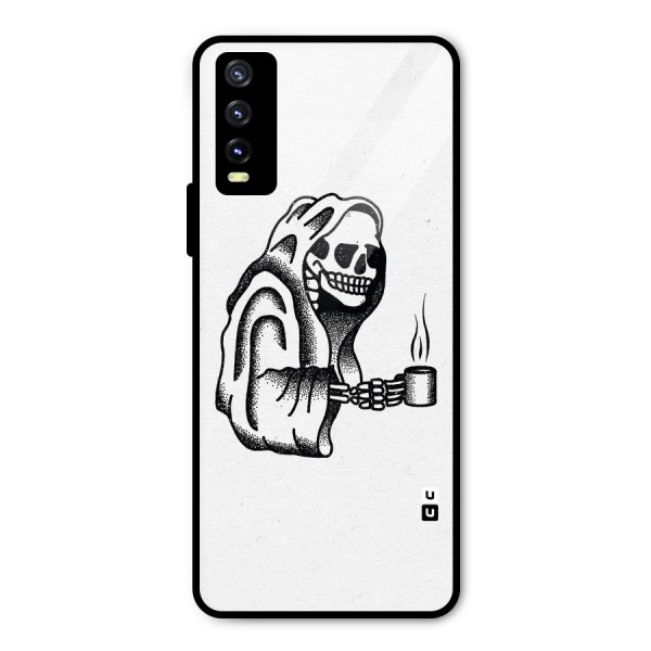Dead But Coffee Metal Back Case for Vivo Y20i