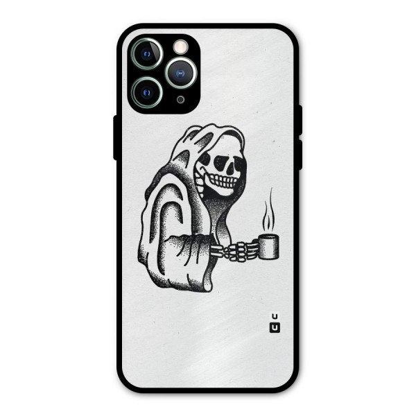 Dead But Coffee Metal Back Case for iPhone 11 Pro Max