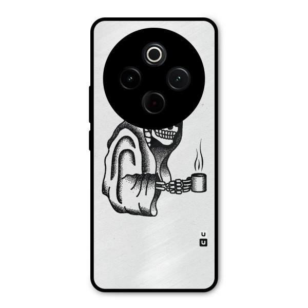 Dead But Coffee Metal Back Case for iQOO Z10