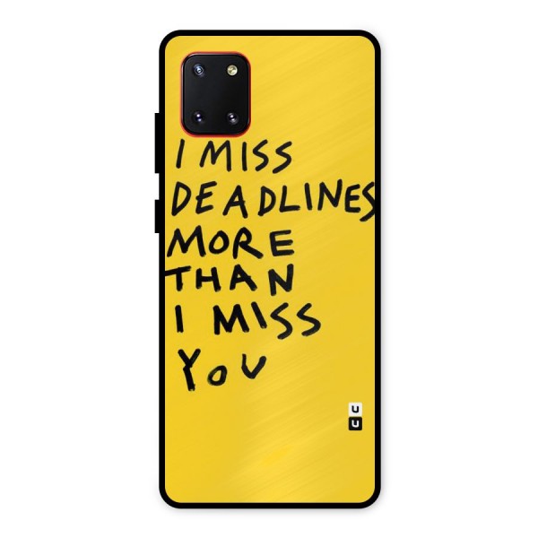 Deadlines Metal Back Case for Galaxy Note 10 Lite