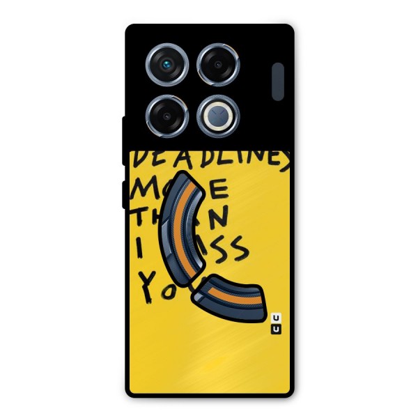 Deadlines Metal Back Case for Infinix GT 20 Pro