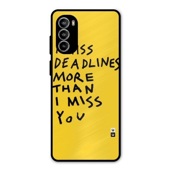 Deadlines Metal Back Case for Moto G52