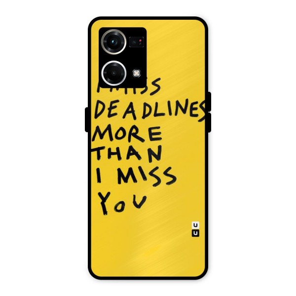 Deadlines Metal Back Case for Oppo F21 Pro 4G