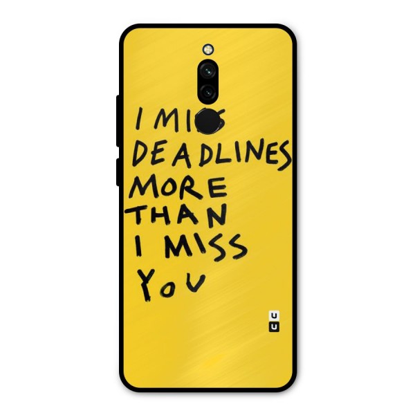 Deadlines Metal Back Case for Redmi 8