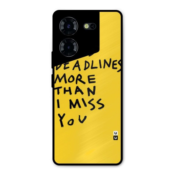 Deadlines Metal Back Case for Tecno Pova 5 Pro 5G