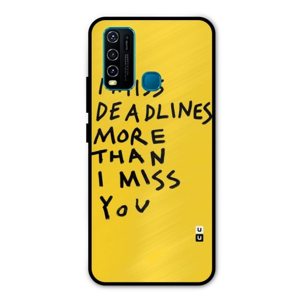 Deadlines Metal Back Case for Vivo Y50