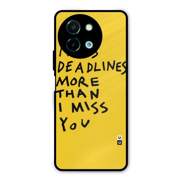 Deadlines Metal Back Case for Vivo Y58