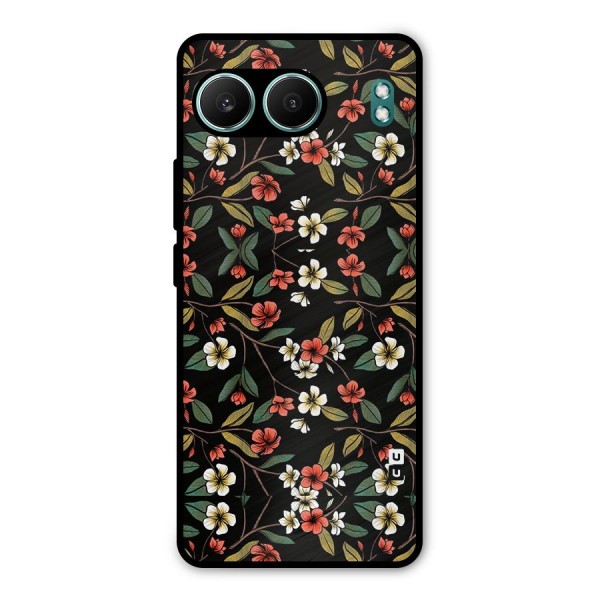 Decorative Florals Pattern Metal Back Case for OnePlus Nord 4