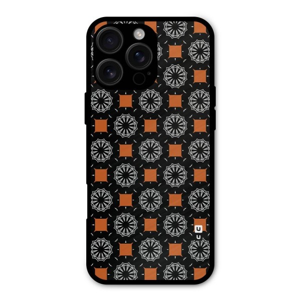 Decorative Wrapping Pattern Metal Back Case for iPhone 16 Pro Max
