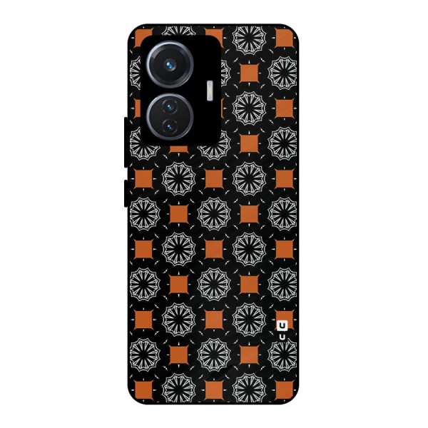 Decorative Wrapping Pattern Metal Back Case for iQOO Z6 44W