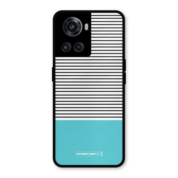 Deep Sky Blue Stripes Metal Back Case for OnePlus 10R