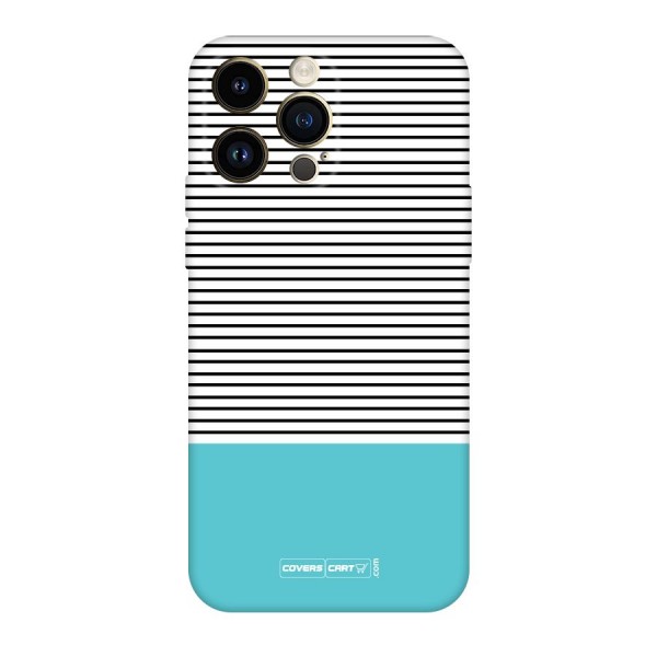 Deep Sky Blue Stripes Original Polycarbonate Back Case for iPhone 14 Pro Max