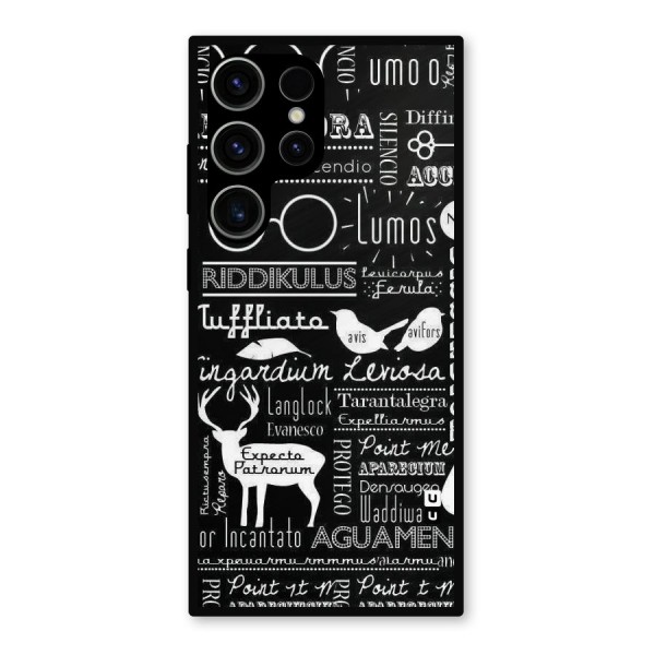 Deer Key Spell Metal Back Case for Galaxy S23 Ultra