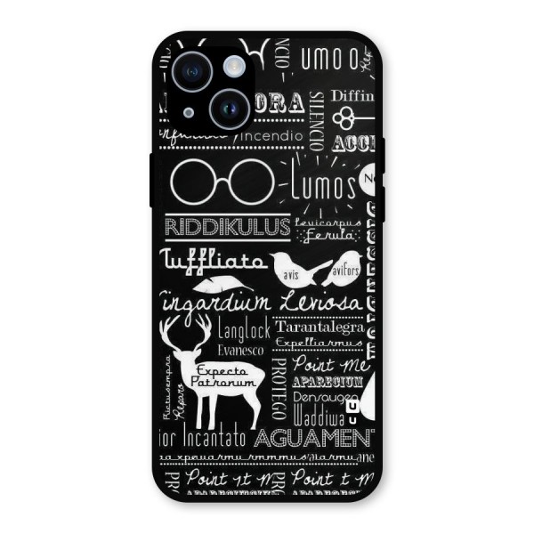 Deer Key Spell Metal Back Case for iPhone 14