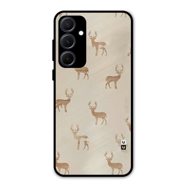 Deer Pattern Metal Back Case for Galaxy A35