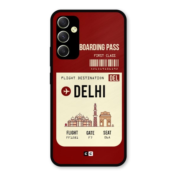 Delhi Boarding Pass Metal Back Case for Galaxy A34