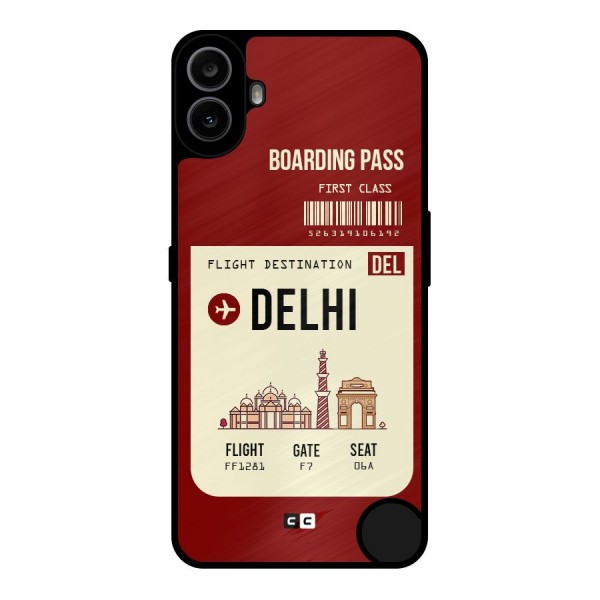 Delhi Boarding Pass Metal Back Case for Nothing CMF Phone 1