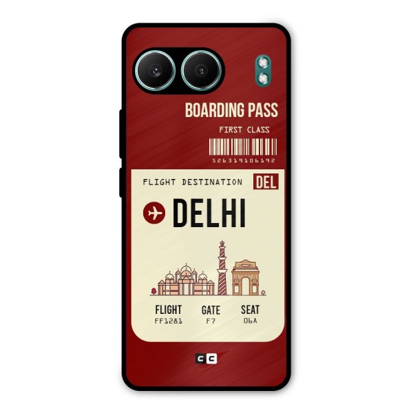 Delhi Boarding Pass Metal Back Case for OnePlus Nord 4