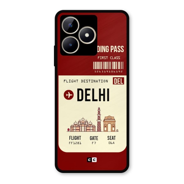 Delhi Boarding Pass Metal Back Case for Realme C53