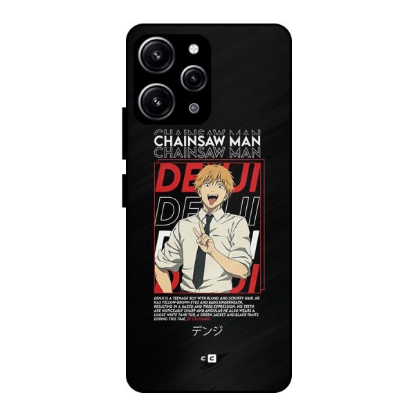 Denji Chainsaw Man Glass Back Case for Redmi 12 4G