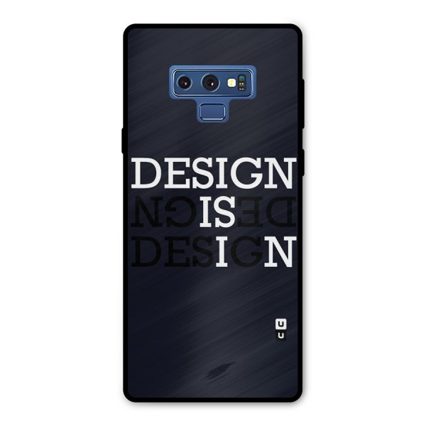Design is In Typography Metal Back Case for Galaxy Note 9