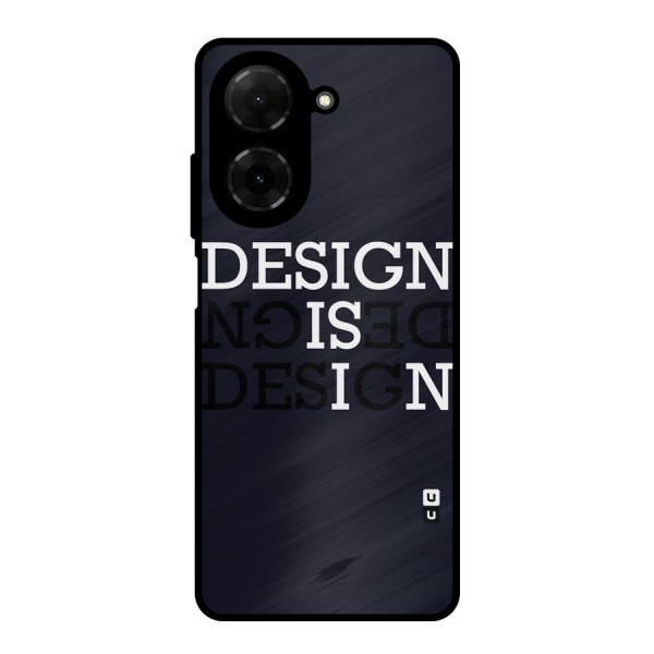 Design is In Typography Metal Back Case for Poco C71