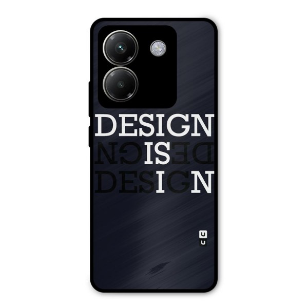 Design is In Typography Metal Back Case for Poco M7 Pro 5G